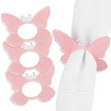 Lucite Butterfly Napkin Rings (4)