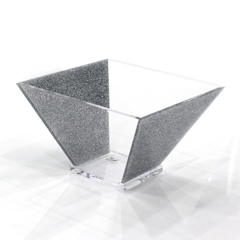 Lucite Trapezoid Salad Bowl - Small
